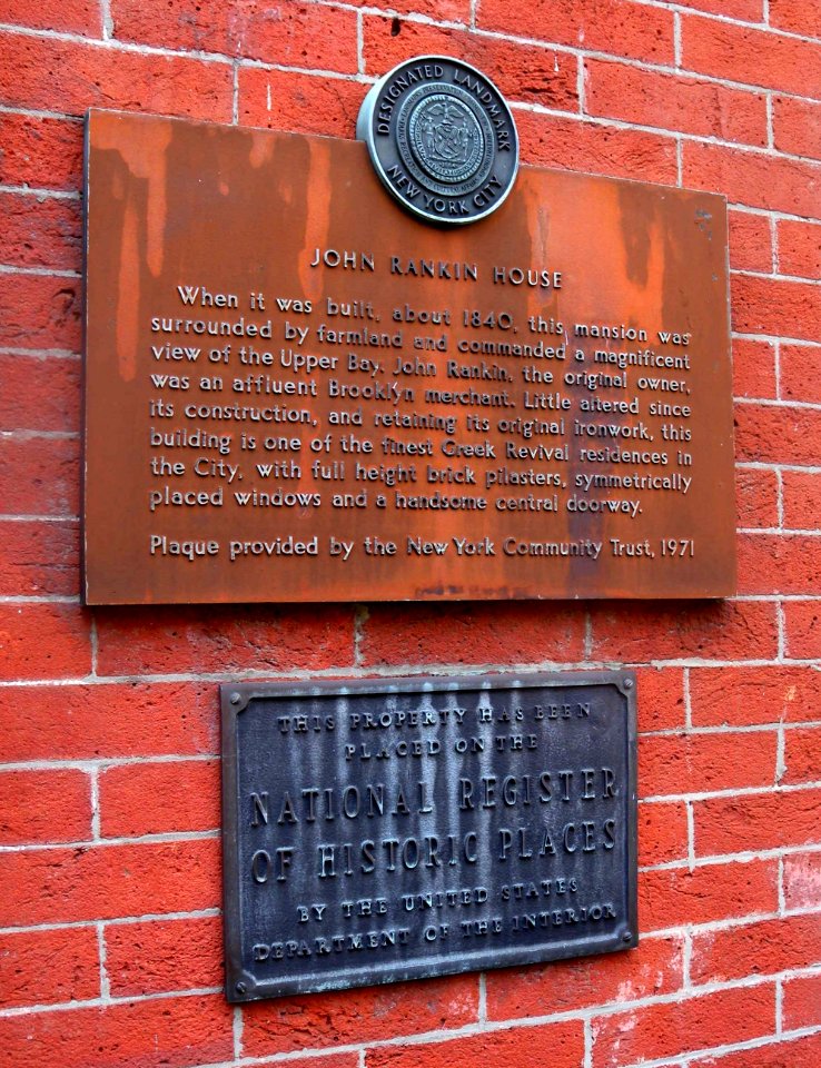 Rankin house plaques jeh