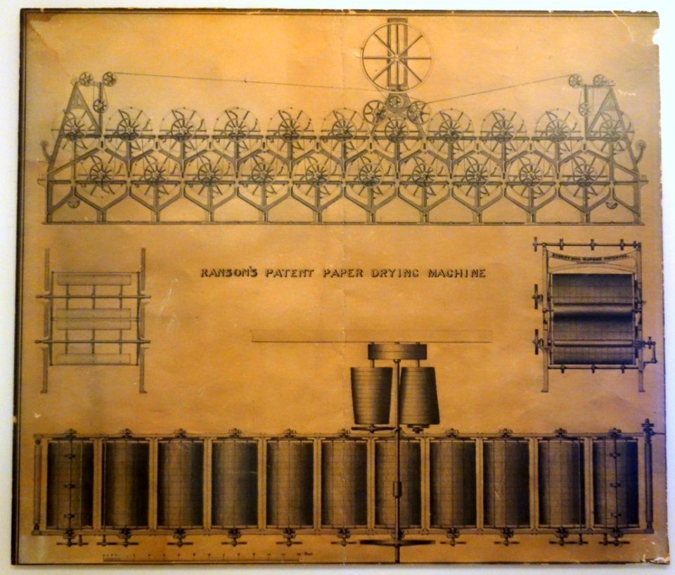 Ranson's Patent Paper Drying Machine, 1839 - Robert C. Williams Paper Museum - DSC00424