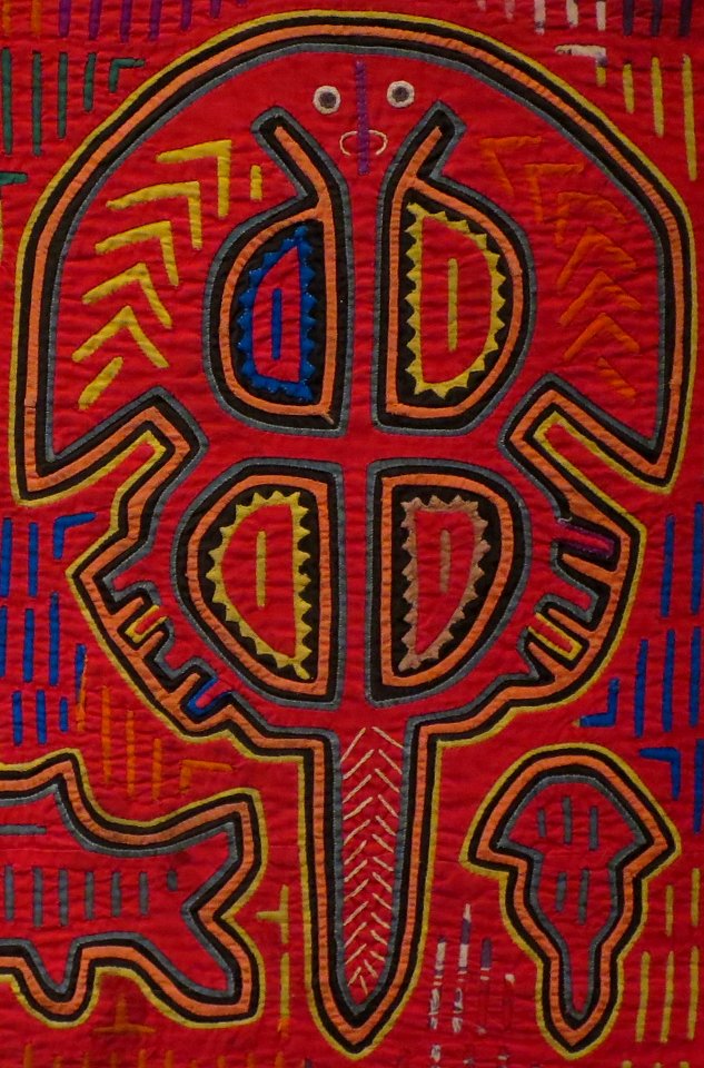 Ray detail, Mola (blouse panel), Cuna (Kuna) Indians, Honolulu Museum of Art, 3739.1 (cropped)