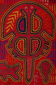 Ray detail, Mola (blouse panel), Cuna (Kuna) Indians, Honolulu Museum of Art, 3739.1 (cropped)