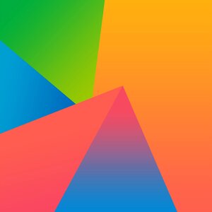 Triangles green orange