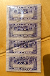 Ration Coupons for One Unit Graded Gasoline, 1945-1946 - National Museum of American History - DSC00072