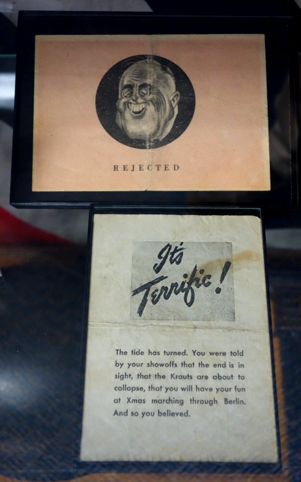 Rejected & It's Terrific, German battlefield propaganda, World War II - Fort Devens Museum - DSC07170
