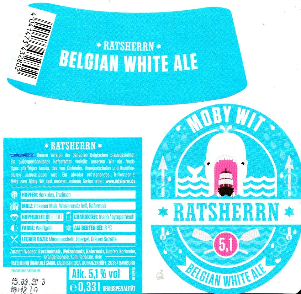 Ratsherrn Brauerei - Moby Wit - Ratsherrn Belgian White Ale