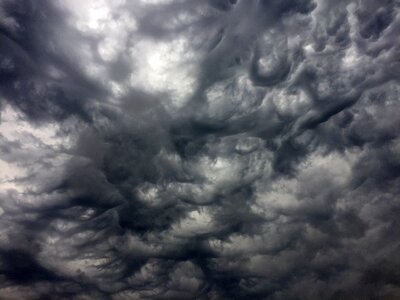 Gray sky thunderstorm