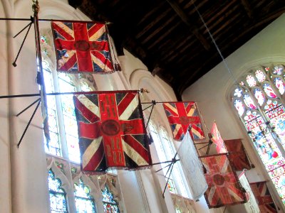 Regimental flags, St Mary, Bury St Edmunds