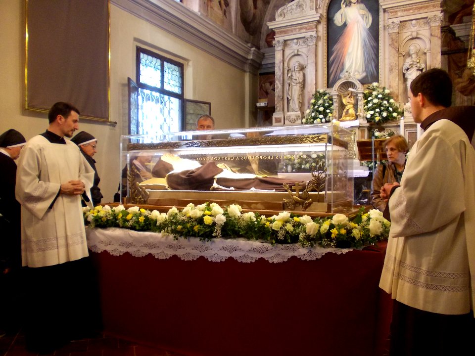 Relics of Leopold Mandić in St. Stephen's Parish Church (Ljubljana), April 18, 2016 09