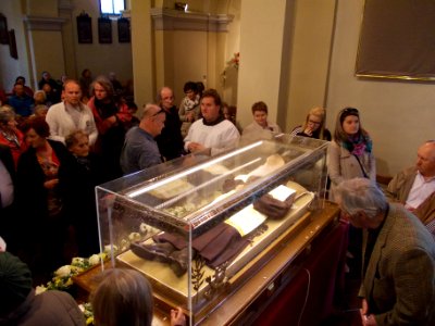 Relics of Leopold Mandić in St. Stephen's Parish Church (Ljubljana), April 18, 2016 06