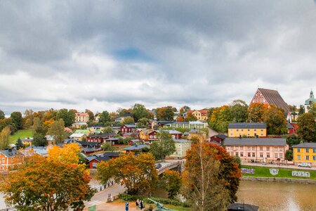 Landscape urban autumn photo