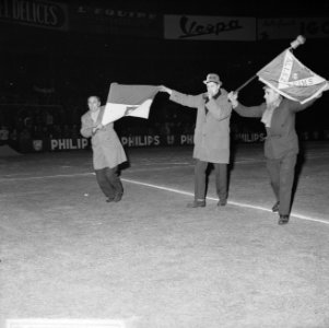 Reims tegen Feijenoord. Europa Cup . Supporters van Feijenoord, Bestanddeelnr 914-8003