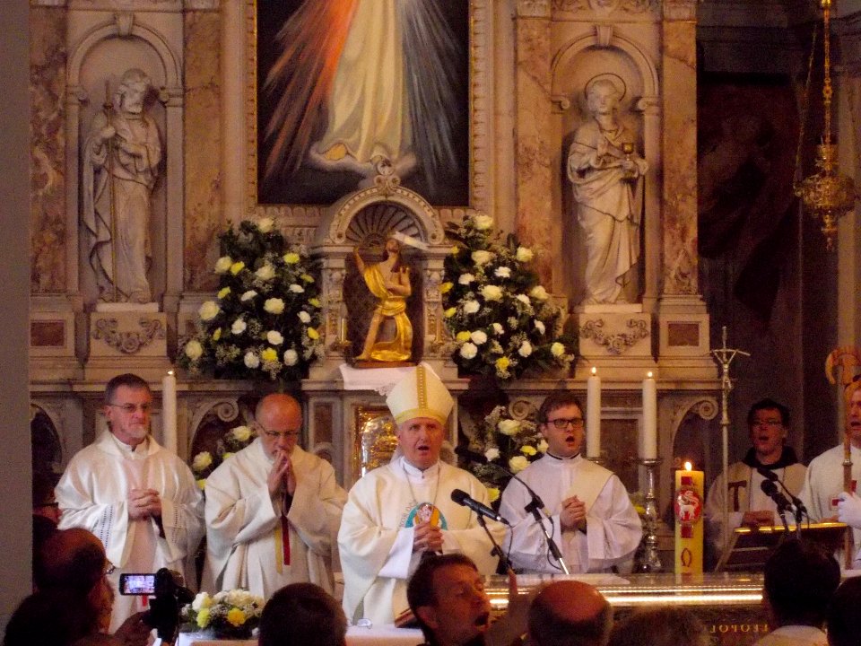 Relics of Leopold Mandić in St. Stephen's Parish Church (Ljubljana), April 18, 2016 02