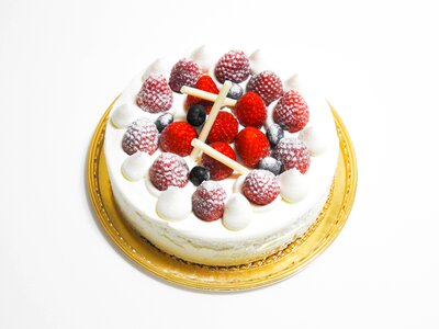 Dessert strawberry cake cream cake photo