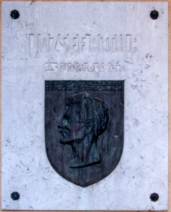 Relief of Attila József in the Szeged Pantheon