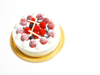 Dessert strawberry cake cream cake photo