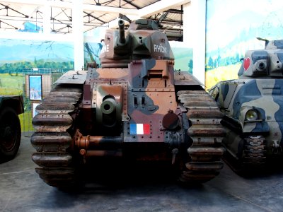 Renault B1 bis,Tanks in the Musée des Blindés, France, pic-2