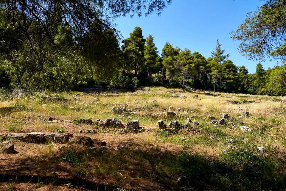 Remains of the residential quarter of the Sanctuary of Apmhiaraus in Oropos on July 24, 2020