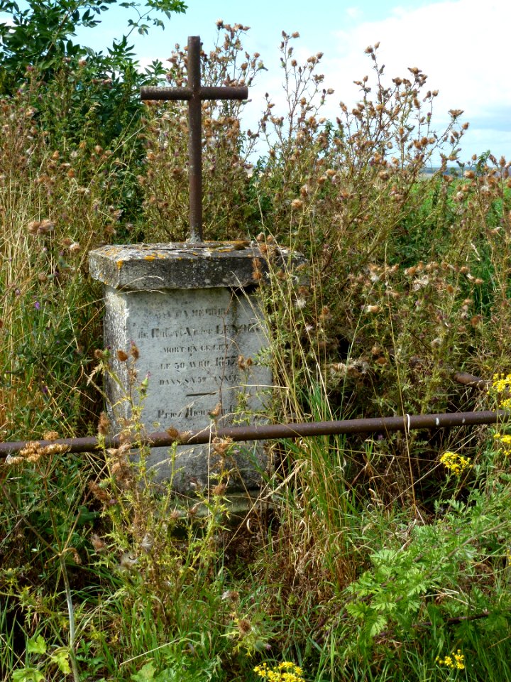 Remaucourt (Ardennes) Croix de chemin