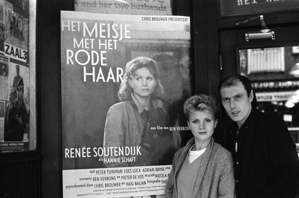 Renée Soutendijk en regisseur Ben Verbong na afloop van de voorstelling, Bestanddeelnr 931-6823
