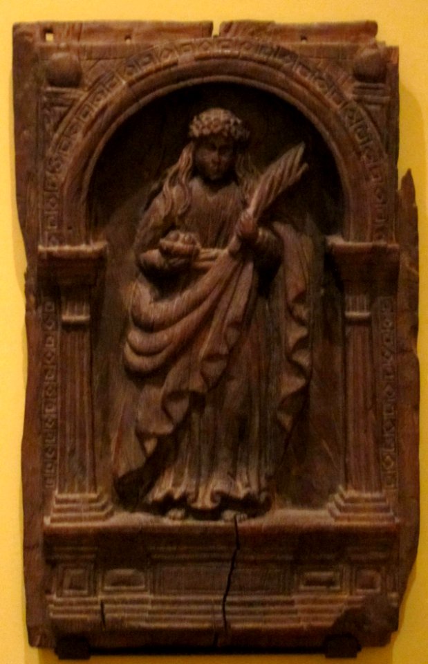 Relief of Santa Lucia from the Philippines, 19th-20th century, wood, Honolulu Museum of Art