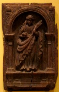 Relief of Santa Lucia from the Philippines, 19th-20th century, wood, Honolulu Museum of Art