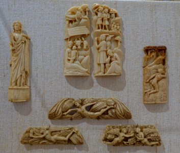 Reliefs, Embriachi workshop, Italian, Venice or Florence, 14th-15h century, ivory, bone - Princeton University Art Museum - DSC06758