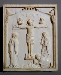 Relief panel with the Crucifixion and the Donor, Eastern Roman Empire, 10th century, ivory - Bode-Museum - DSC03512