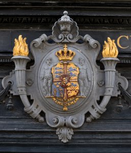 Relief Royal coats of arms Denmark Copenhagen photo