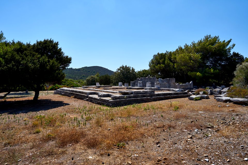 Remains of the Temple of Nemesis and the Temple of Themis at the Sanctuary of Nemesis in Rhamnus on July 22, 2020