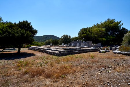 Remains of the Temple of Nemesis and the Temple of Themis at the Sanctuary of Nemesis in Rhamnus on July 22, 2020 photo