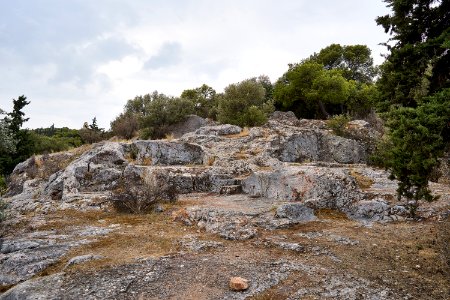 Remians of human activity on the Hill of Pnyx on September 19, 2020