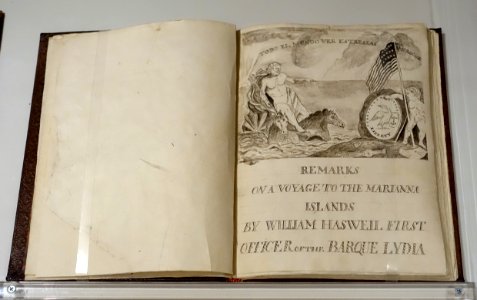 Remarks on a Voyage to the Marianna Islands, by William Haswell, 1802, pencil on paper - Peabody Essex Museum - Salem, MA - DSC05040