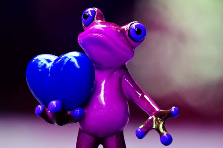 Heart funny frog