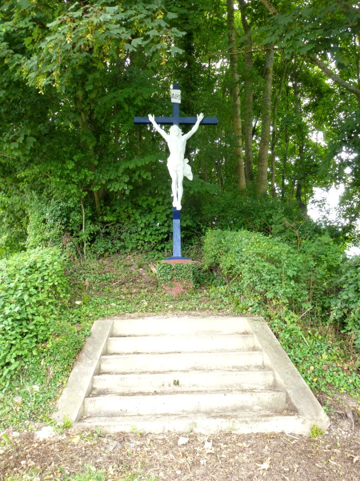 Remilly-Wirquin (Pas-de-Calais, Fr) croix de chemin