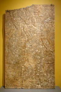 Relief panel, inner courtyard of the Northwest Palace of Ashurnasirpal II, Assyria, Nimrud, 883-859 BC, gypsum - Wadsworth Atheneum - Hartford, CT - DSC05136