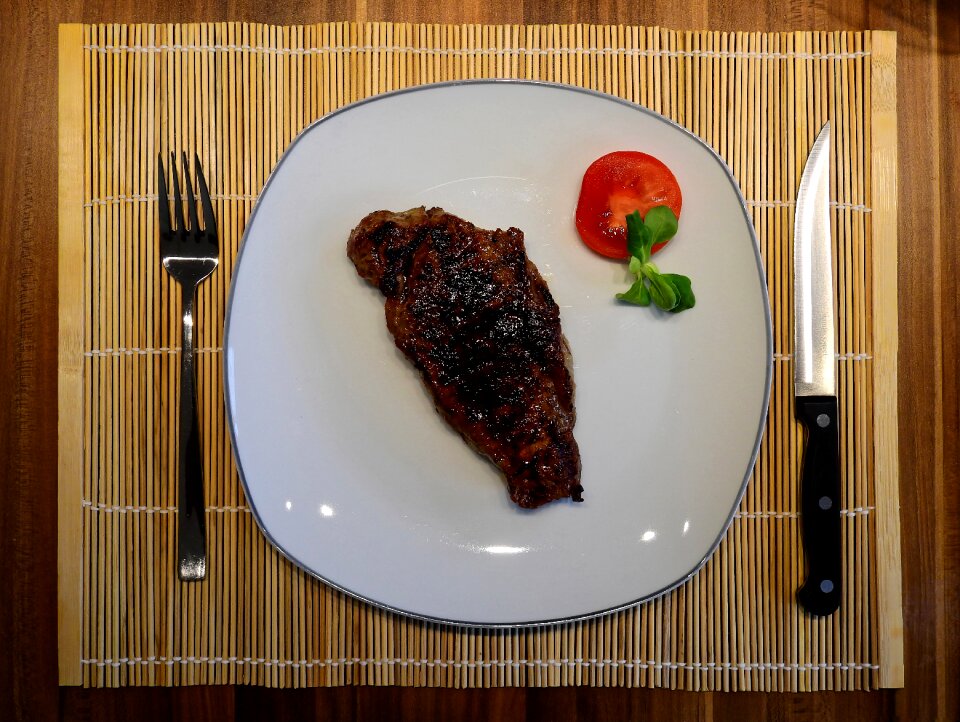 Eat food beef steak