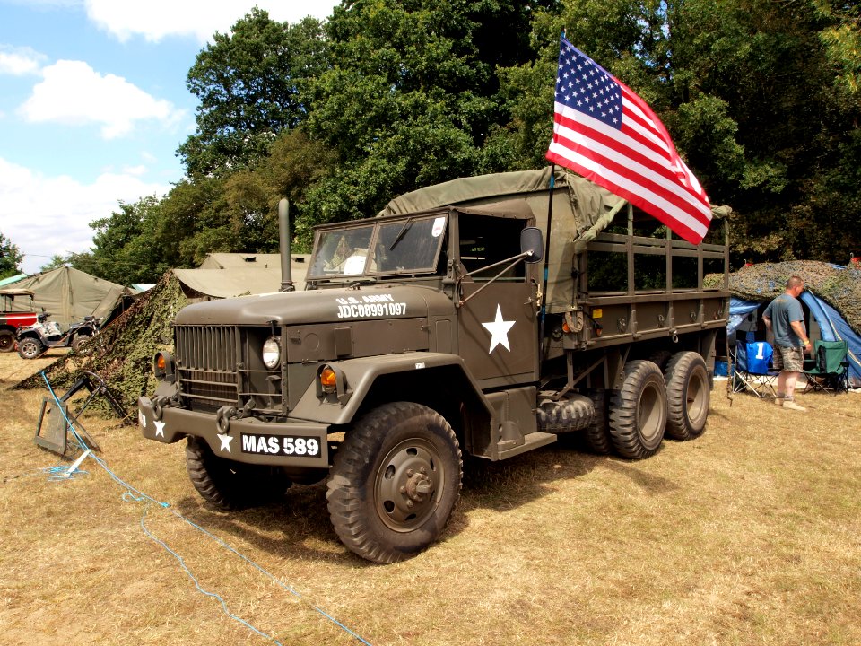 REO M35 with American flag