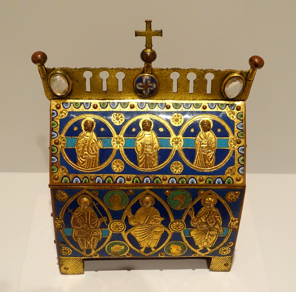 Reliquary, artist unknown, France, 13th century, champleve enamel - Fogg Art Museum, Harvard University - DSC00981