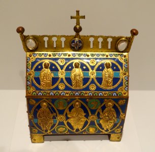 Reliquary, artist unknown, France, 13th century, champleve enamel - Fogg Art Museum, Harvard University - DSC00981