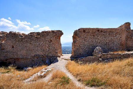 Remains of a gate in the Castle Larissa of Argos on September 5, 2020