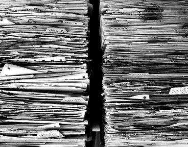 Paperwork stack work photo