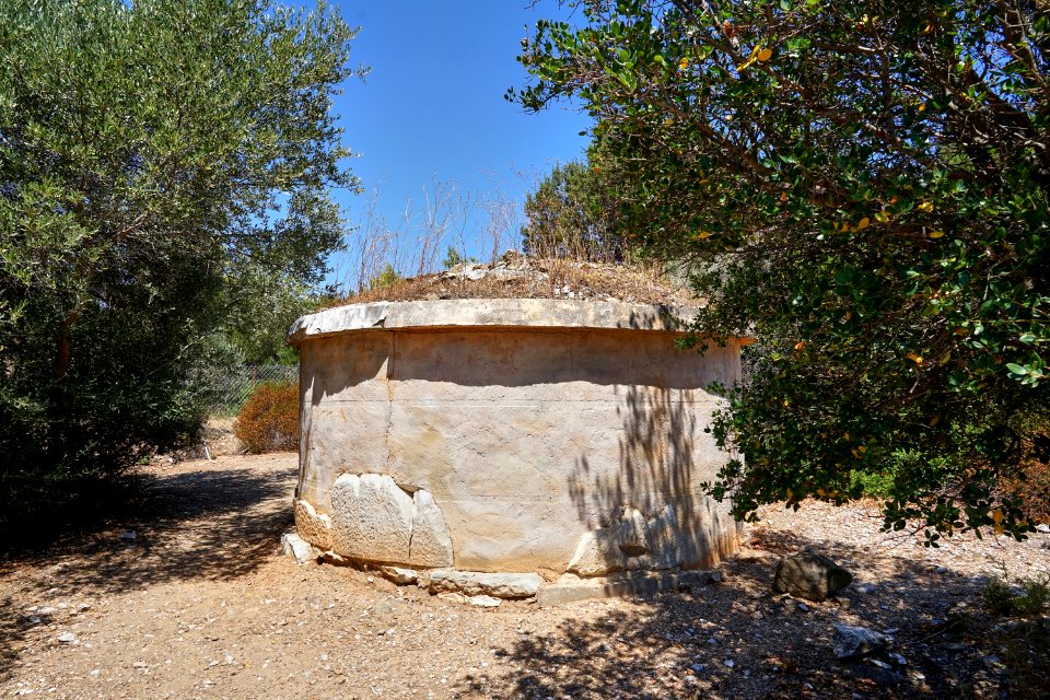 Remains of a burial monument (?) at Rhamnous on 22 July 2020