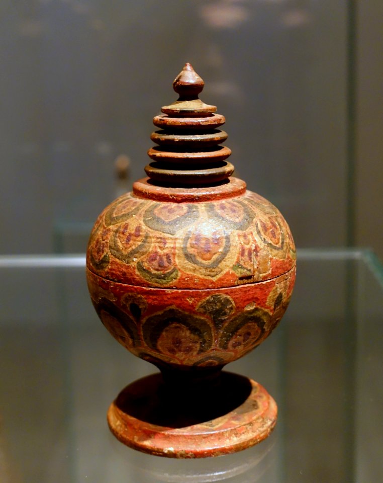 Reliquary, Toyuk, Manuscript Room, probably 8th-9th century AD, painted wood - Ethnological Museum, Berlin - DSC01435