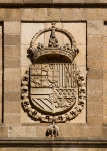 Relief CoA Philip II Spain Facade monastery San Lorenzo de El Escorial Spain