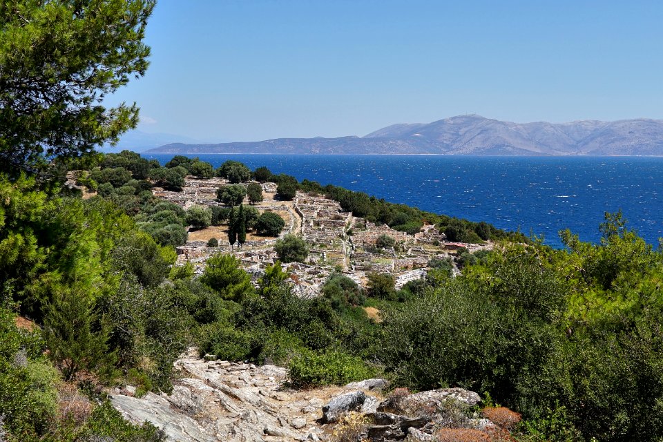 Remains of the ancient city of Rhamnous on July 22, 2020