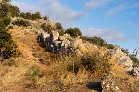 Remains fortifications of Eretria Euboea Greece photo