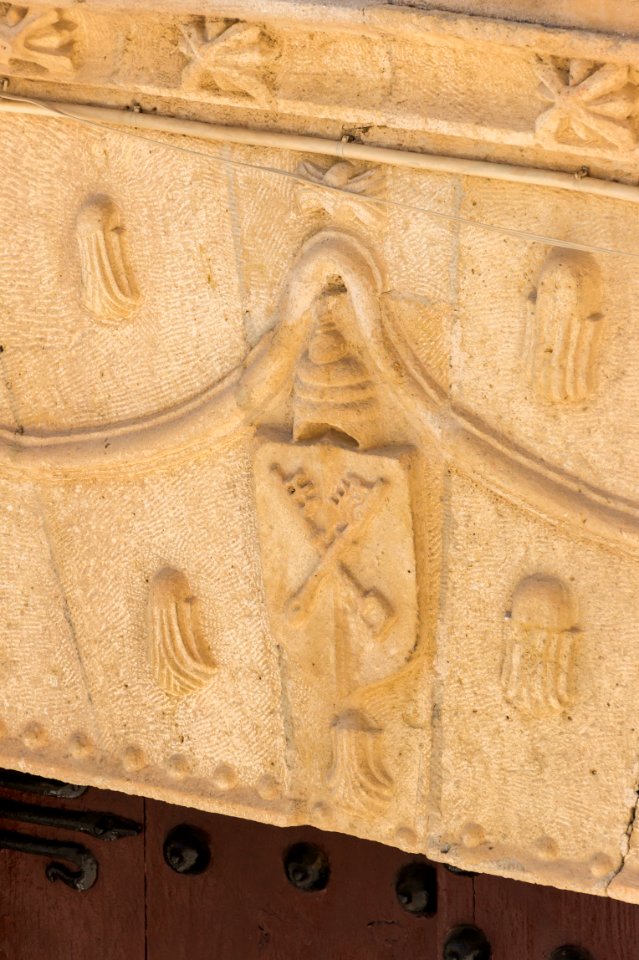 Relief CoA Holy See, House of Inquisition, Alhama de Granada, Andalusia, Spain