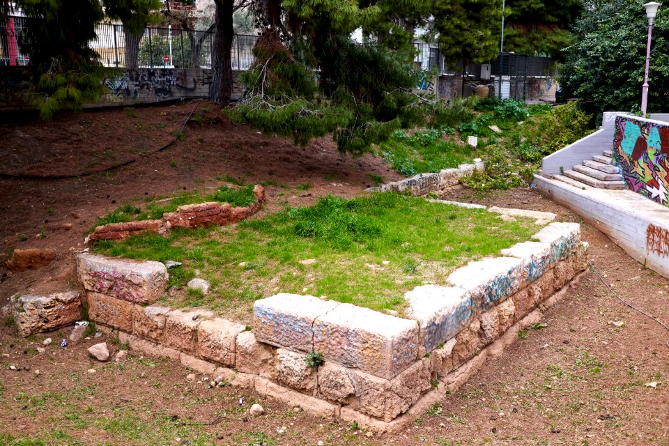 Remains of the Long Walls at Moschato on 25 February 2019
