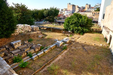 Remains of the East Colonnade of the Roman Agora on August 15, 2020 photo