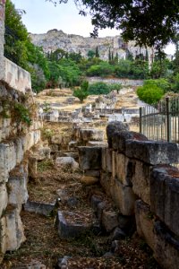 Remains of the Late Roman Wall of Athens on May 31, 2020