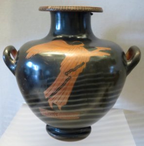 Red-figure hydria showing a flying Nike, California Palace of the Legion of Honor